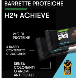 Barrette Proteiche H24 Achieve Cioccolato Biscotto | Herbalfit24