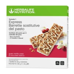 Formula 1 express Mirtillo Rosso e Cioccolato Bianco 7 barrette – Herbalife