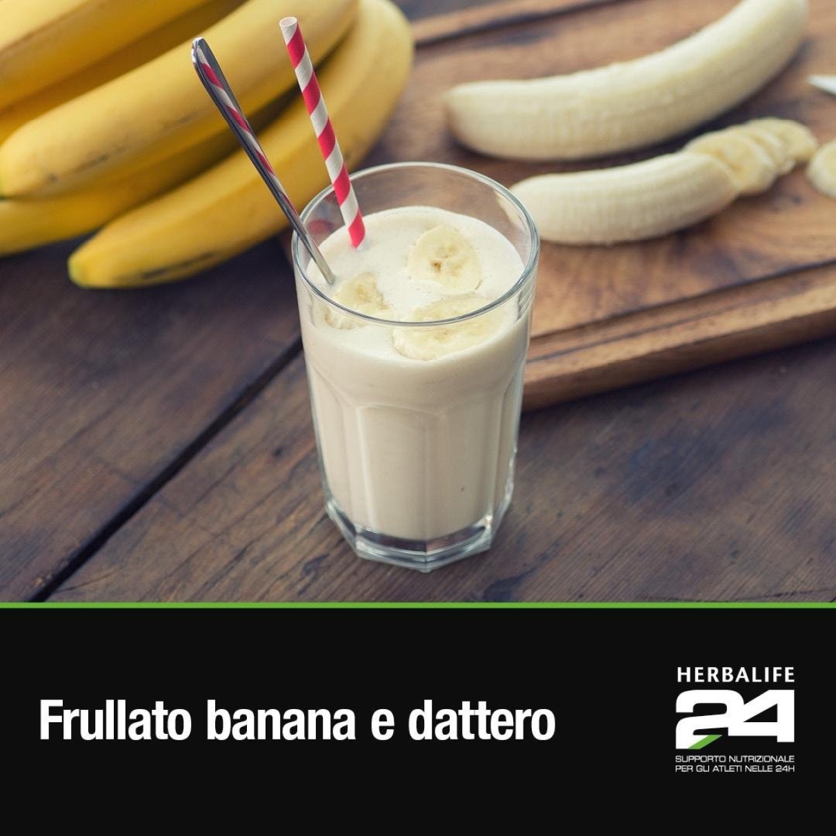 Frullato banana e datteri prima dell'allenamento