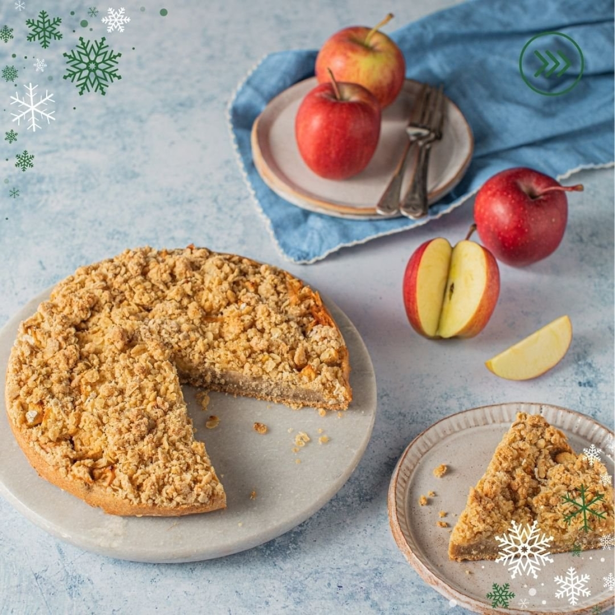 Torta di mele con crumble: ricetta della nonna rivisitata